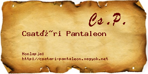 Csatári Pantaleon névjegykártya